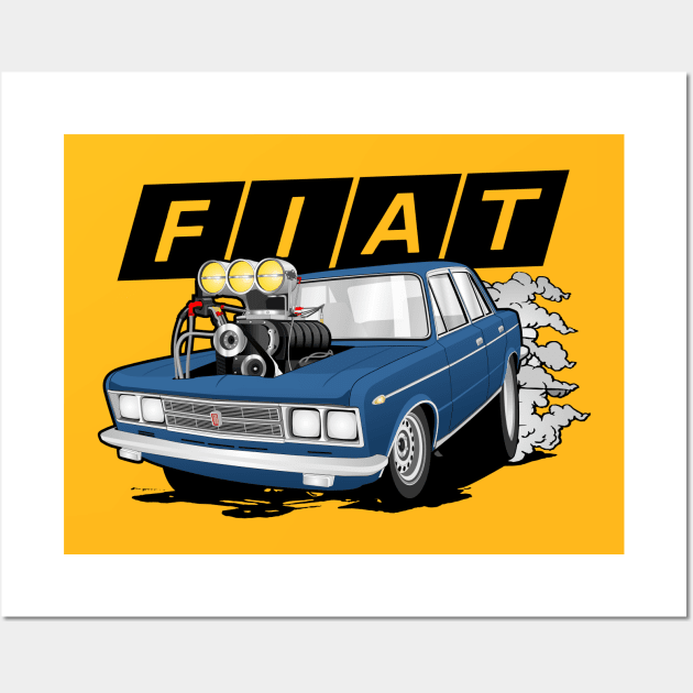 fiat 125 Wall Art by small alley co